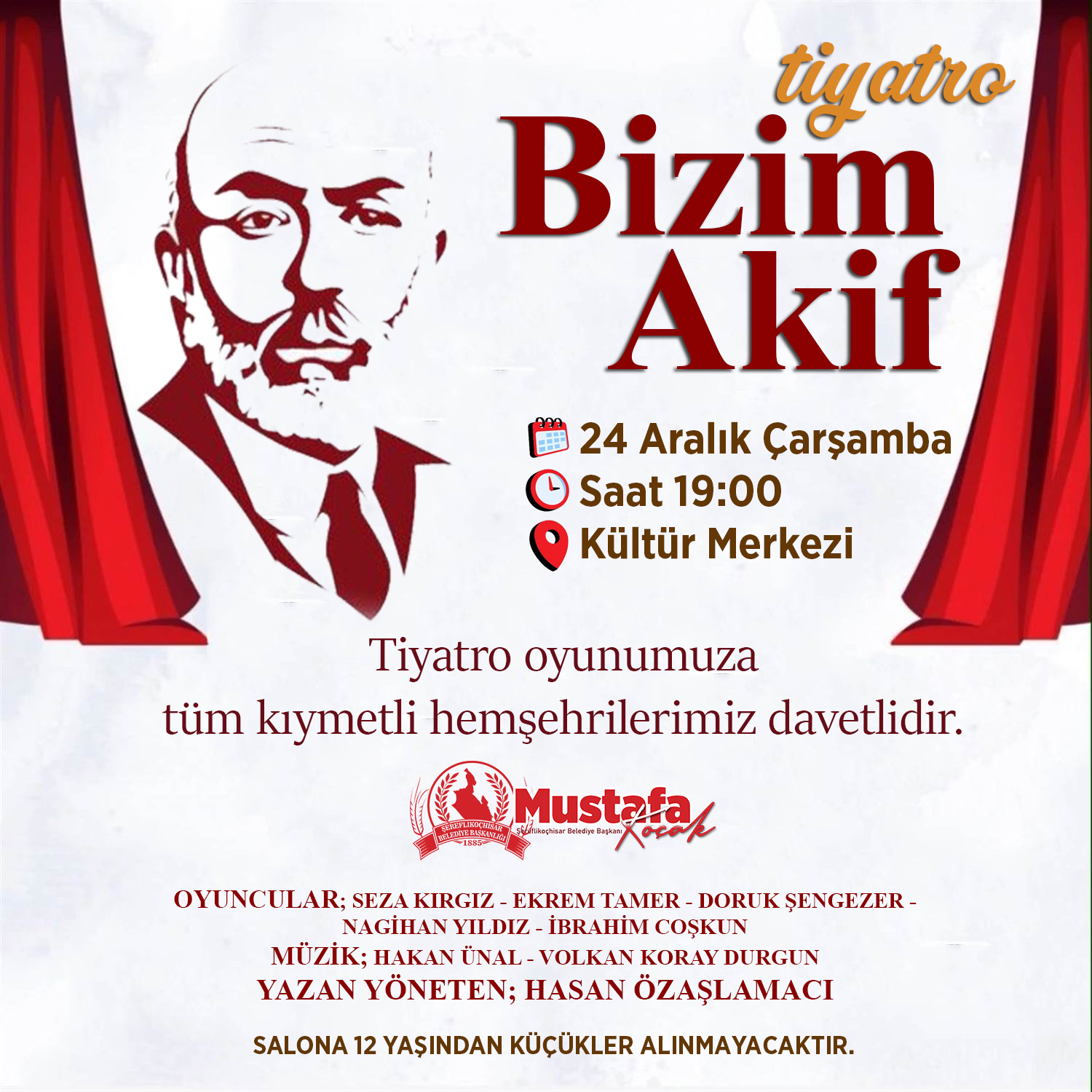 Bizim Akif isimli tiyatro oyunu sahnelenecek