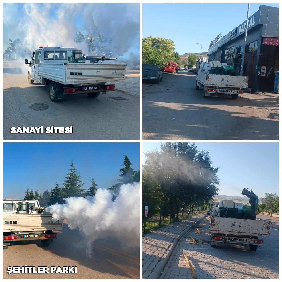 Cuma gününe ait ilaçlama çalışmasından