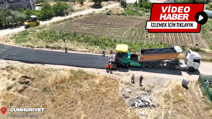 Cumhuriyet Mahallemizde sıcak asfalt serim çalışmalarımıza başladık