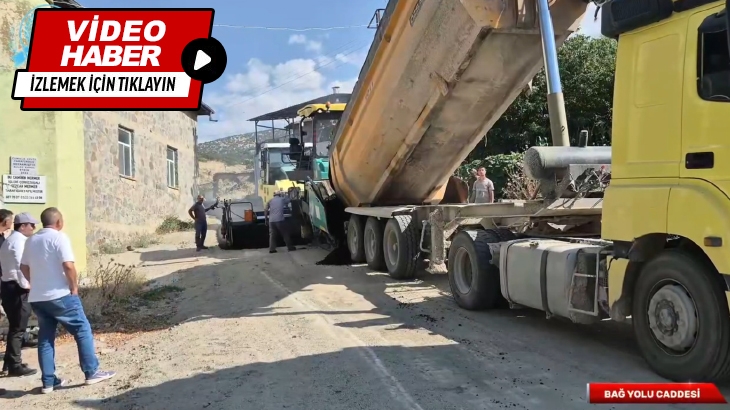 Bağ Yolu Caddesine atılan sıcak asfalt seriminden sonra çalışmalarımızı tamamlıyoruz