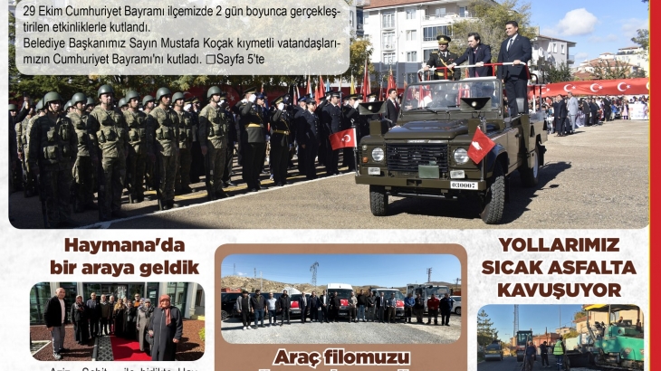 Ekim ayı Belediye Bültenimiz yayında