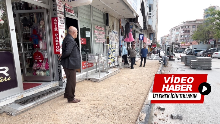 Kaldırım yenileme çalışmaları