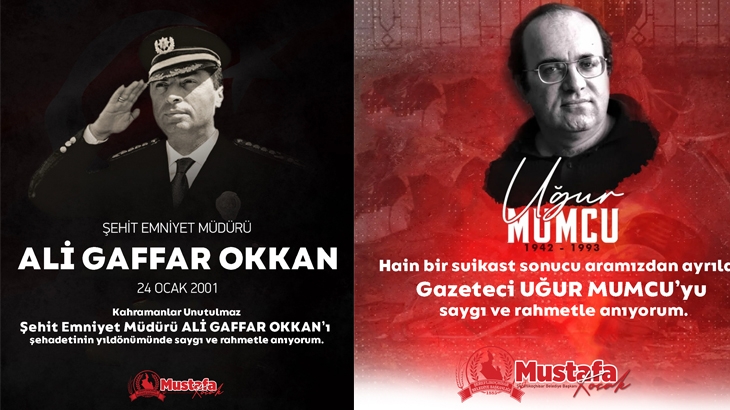 Şehit Emniyet Müdürü Ali Gaffar Okkan’ı ve Uğur Mumcu’yu saygı, minnet ve özlemle anıyoruz