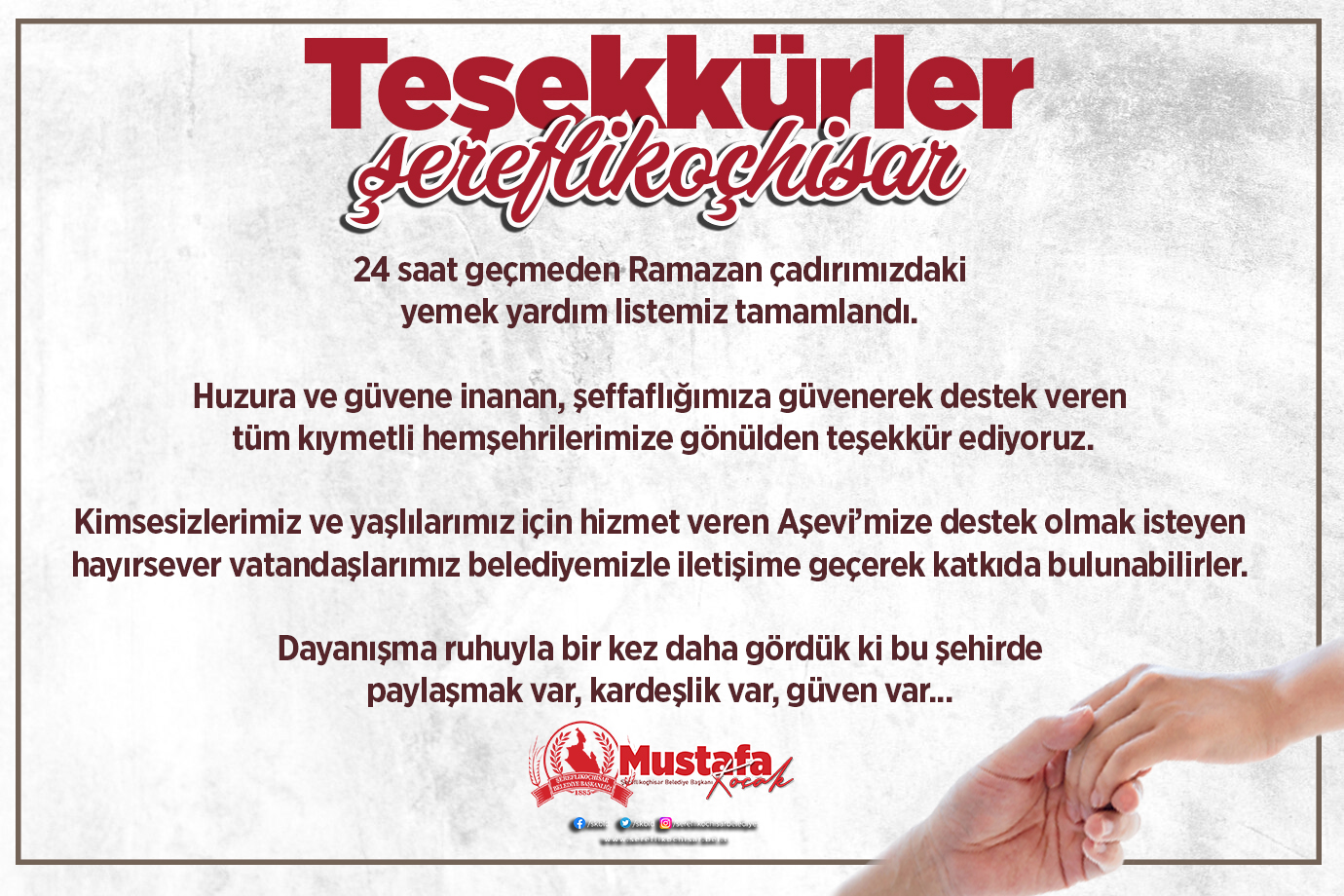 Teşekkürler Şereflikoçhisar