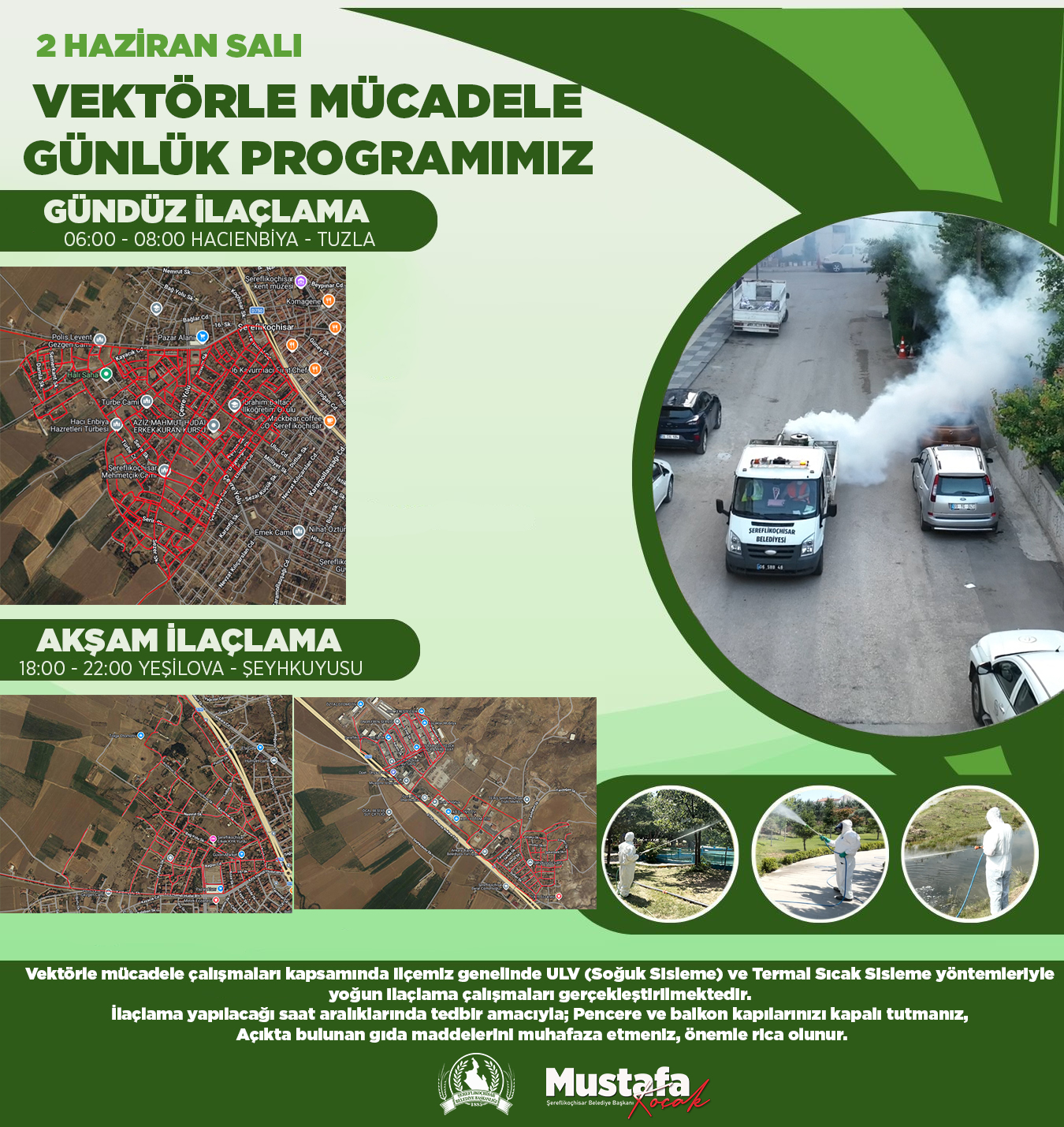 VEKTÖRLE MÜCADELE İLAÇLAMA DUYURUSU