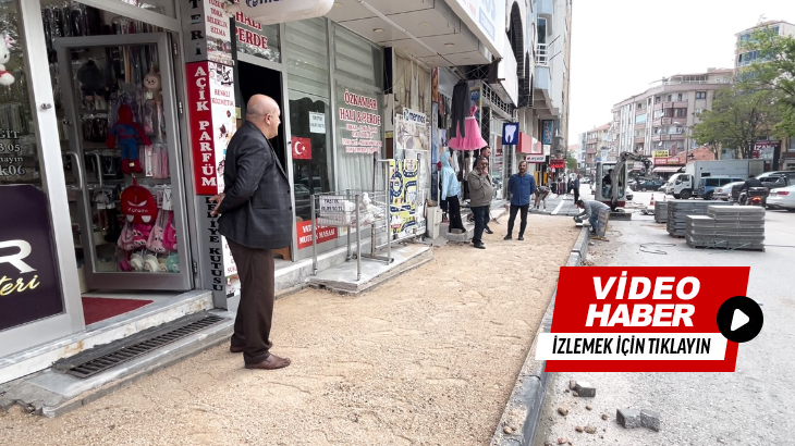 Kaldırım yenileme çalışmaları